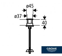 MEDIDAS BOTON PULSADOR ENCIMERA REGISTRABLE GROHE